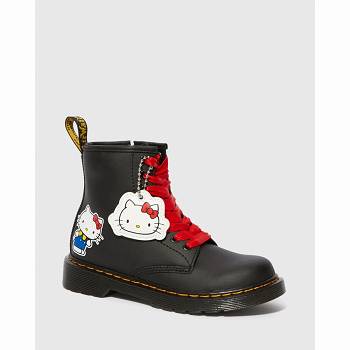 Dr Martens Gyerek 1460 Hello Kitty Bőr Bakancs Fekete